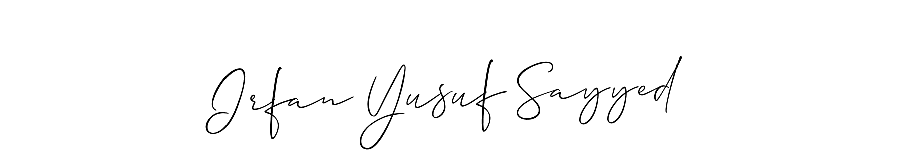 Once you've used our free online signature maker to create your best signature Allison_Script style, it's time to enjoy all of the benefits that Irfan Yusuf Sayyed name signing documents. Irfan Yusuf Sayyed signature style 2 images and pictures png