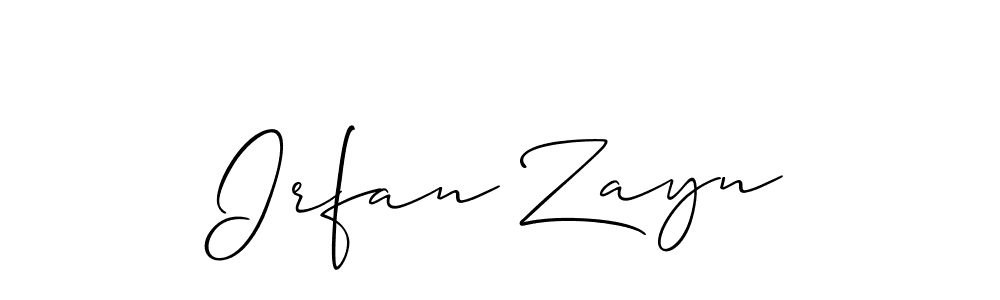 if you are searching for the best signature style for your name Irfan Zayn. so please give up your signature search. here we have designed multiple signature styles  using Allison_Script. Irfan Zayn signature style 2 images and pictures png