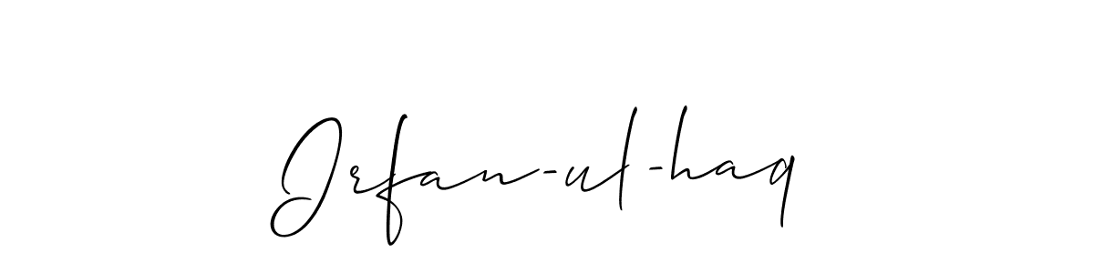 Allison_Script is a professional signature style that is perfect for those who want to add a touch of class to their signature. It is also a great choice for those who want to make their signature more unique. Get Irfan-ul-haq name to fancy signature for free. Irfan-ul-haq signature style 2 images and pictures png
