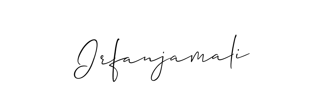 This is the best signature style for the Irfanjamali name. Also you like these signature font (Allison_Script). Mix name signature. Irfanjamali signature style 2 images and pictures png