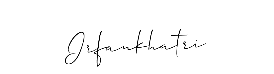 It looks lik you need a new signature style for name Irfankhatri. Design unique handwritten (Allison_Script) signature with our free signature maker in just a few clicks. Irfankhatri signature style 2 images and pictures png