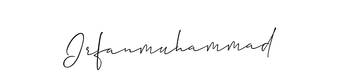 How to make Irfanmuhammad signature? Allison_Script is a professional autograph style. Create handwritten signature for Irfanmuhammad name. Irfanmuhammad signature style 2 images and pictures png