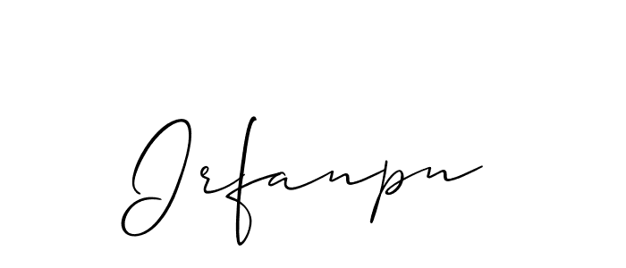 How to Draw Irfanpn signature style? Allison_Script is a latest design signature styles for name Irfanpn. Irfanpn signature style 2 images and pictures png