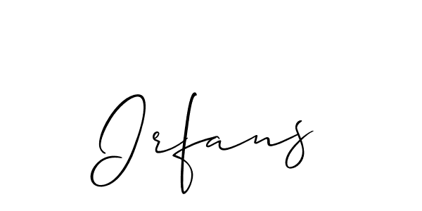 How to Draw Irfans signature style? Allison_Script is a latest design signature styles for name Irfans. Irfans signature style 2 images and pictures png