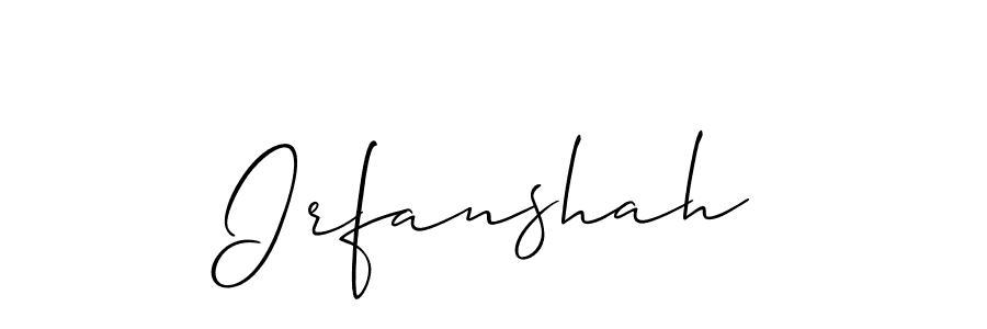 Design your own signature with our free online signature maker. With this signature software, you can create a handwritten (Allison_Script) signature for name Irfanshah. Irfanshah signature style 2 images and pictures png