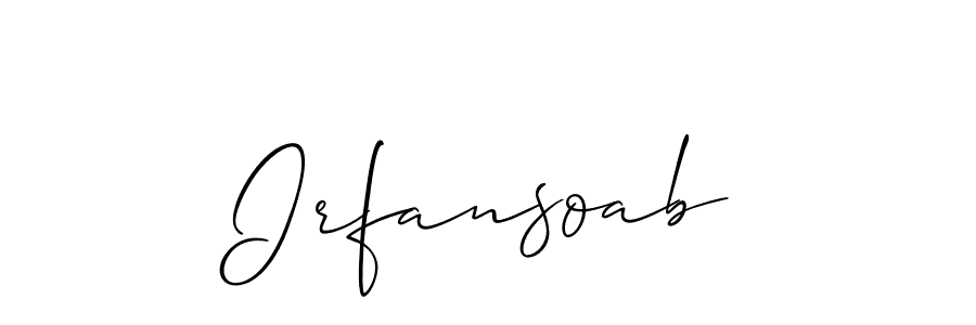 It looks lik you need a new signature style for name Irfansoab. Design unique handwritten (Allison_Script) signature with our free signature maker in just a few clicks. Irfansoab signature style 2 images and pictures png