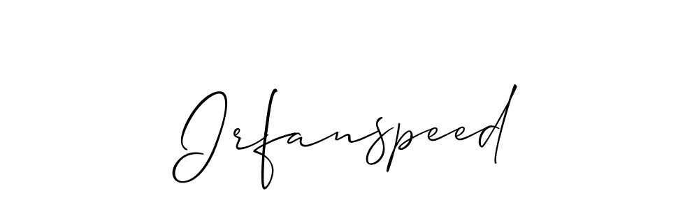 It looks lik you need a new signature style for name Irfanspeed. Design unique handwritten (Allison_Script) signature with our free signature maker in just a few clicks. Irfanspeed signature style 2 images and pictures png