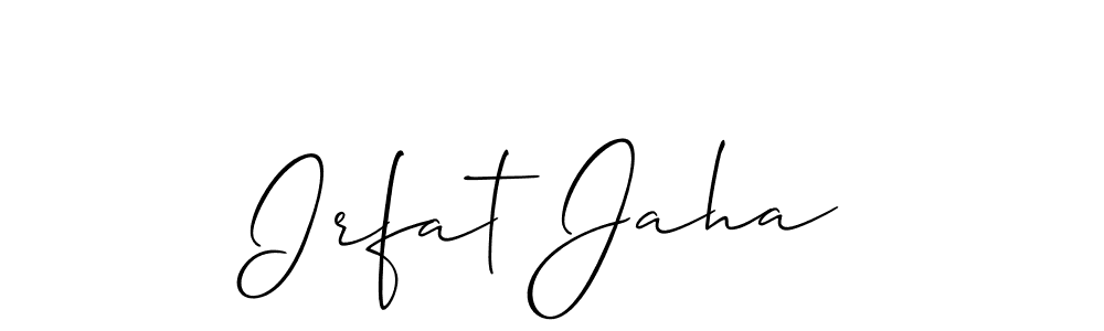 Design your own signature with our free online signature maker. With this signature software, you can create a handwritten (Allison_Script) signature for name Irfat Jaha. Irfat Jaha signature style 2 images and pictures png