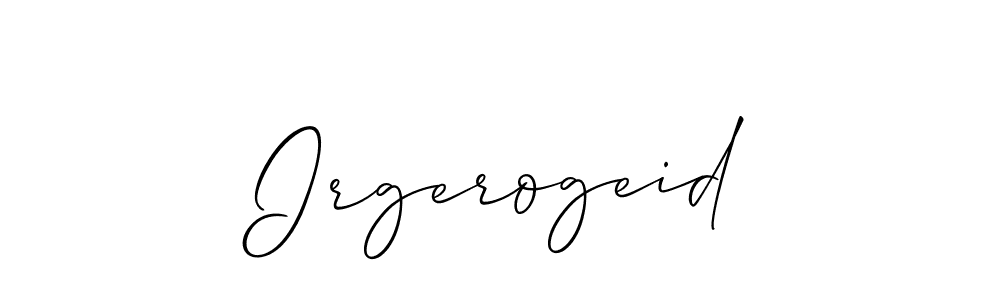 Also we have Irgerogeid name is the best signature style. Create professional handwritten signature collection using Allison_Script autograph style. Irgerogeid signature style 2 images and pictures png