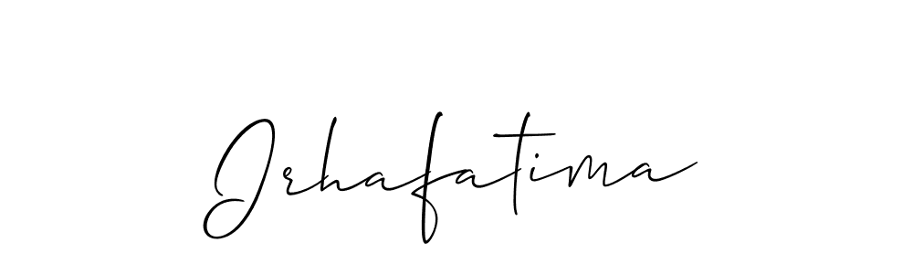 Once you've used our free online signature maker to create your best signature Allison_Script style, it's time to enjoy all of the benefits that Irhafatima name signing documents. Irhafatima signature style 2 images and pictures png
