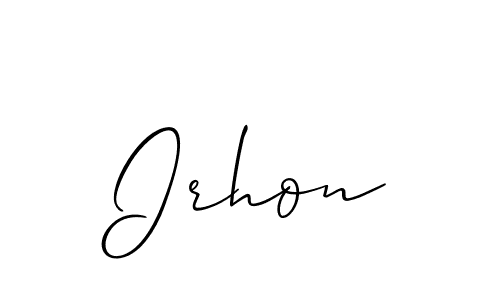 Make a short Irhon signature style. Manage your documents anywhere anytime using Allison_Script. Create and add eSignatures, submit forms, share and send files easily. Irhon signature style 2 images and pictures png