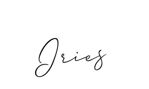 if you are searching for the best signature style for your name Iries. so please give up your signature search. here we have designed multiple signature styles  using Allison_Script. Iries signature style 2 images and pictures png