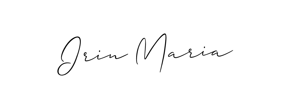 Make a beautiful signature design for name Irin Maria. With this signature (Allison_Script) style, you can create a handwritten signature for free. Irin Maria signature style 2 images and pictures png