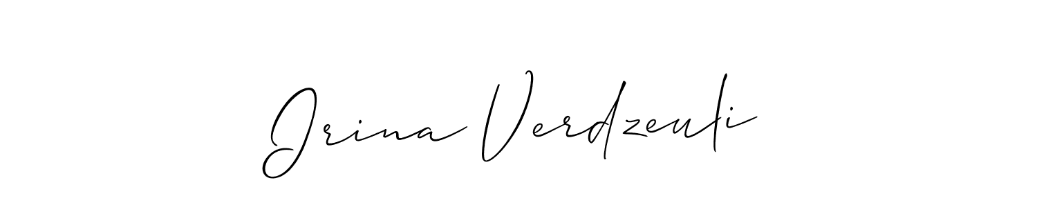 This is the best signature style for the Irina Verdzeuli name. Also you like these signature font (Allison_Script). Mix name signature. Irina Verdzeuli signature style 2 images and pictures png