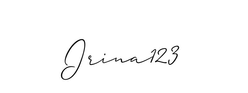 How to Draw Irina123 signature style? Allison_Script is a latest design signature styles for name Irina123. Irina123 signature style 2 images and pictures png