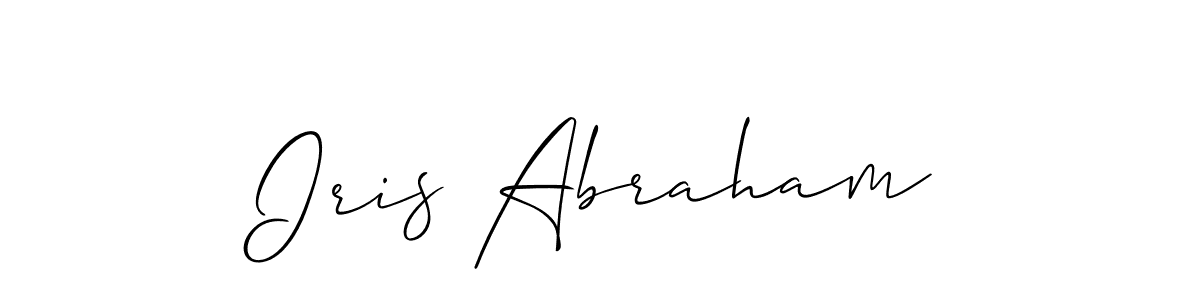 if you are searching for the best signature style for your name Iris Abraham. so please give up your signature search. here we have designed multiple signature styles  using Allison_Script. Iris Abraham signature style 2 images and pictures png