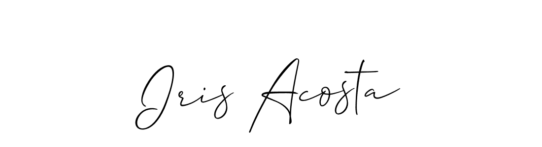 Best and Professional Signature Style for Iris Acosta. Allison_Script Best Signature Style Collection. Iris Acosta signature style 2 images and pictures png