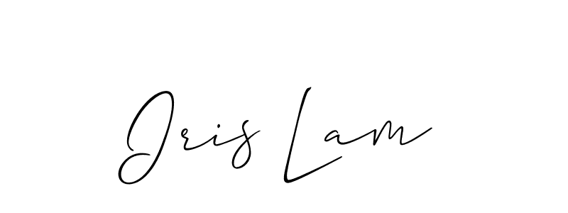 How to make Iris Lam signature? Allison_Script is a professional autograph style. Create handwritten signature for Iris Lam name. Iris Lam signature style 2 images and pictures png