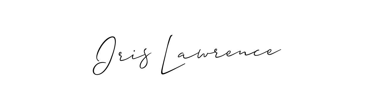 You should practise on your own different ways (Allison_Script) to write your name (Iris Lawrence) in signature. don't let someone else do it for you. Iris Lawrence signature style 2 images and pictures png