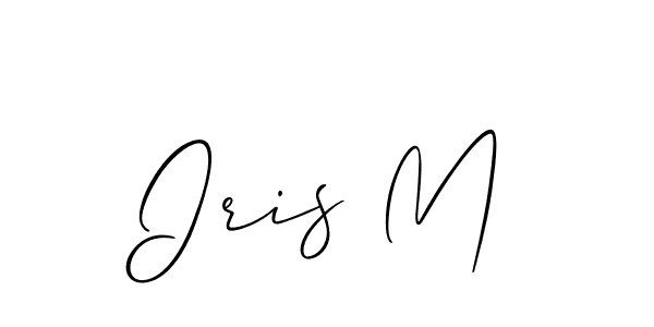 Make a beautiful signature design for name Iris M. With this signature (Allison_Script) style, you can create a handwritten signature for free. Iris M signature style 2 images and pictures png