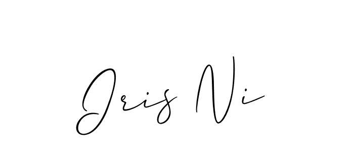 Iris Ni stylish signature style. Best Handwritten Sign (Allison_Script) for my name. Handwritten Signature Collection Ideas for my name Iris Ni. Iris Ni signature style 2 images and pictures png