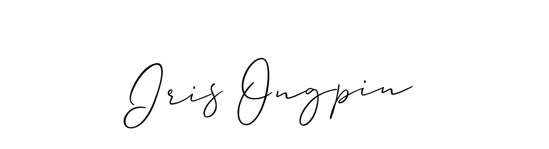 Make a beautiful signature design for name Iris Ongpin. With this signature (Allison_Script) style, you can create a handwritten signature for free. Iris Ongpin signature style 2 images and pictures png