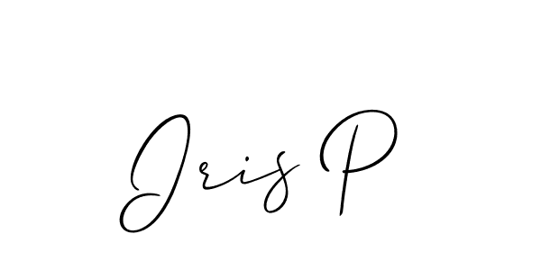 Create a beautiful signature design for name Iris P. With this signature (Allison_Script) fonts, you can make a handwritten signature for free. Iris P signature style 2 images and pictures png