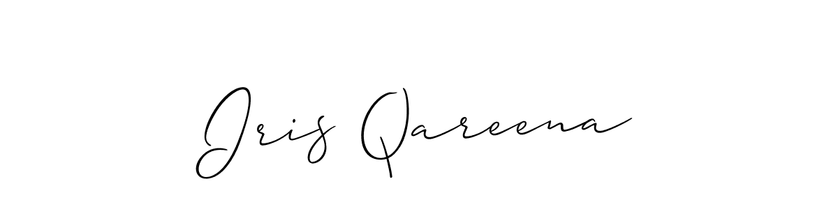 Check out images of Autograph of Iris Qareena name. Actor Iris Qareena Signature Style. Allison_Script is a professional sign style online. Iris Qareena signature style 2 images and pictures png