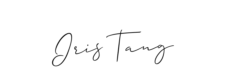You should practise on your own different ways (Allison_Script) to write your name (Iris Tang) in signature. don't let someone else do it for you. Iris Tang signature style 2 images and pictures png