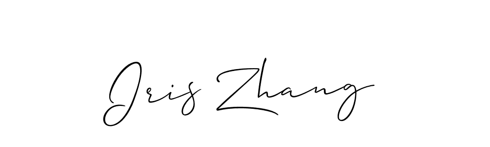 You should practise on your own different ways (Allison_Script) to write your name (Iris Zhang) in signature. don't let someone else do it for you. Iris Zhang signature style 2 images and pictures png