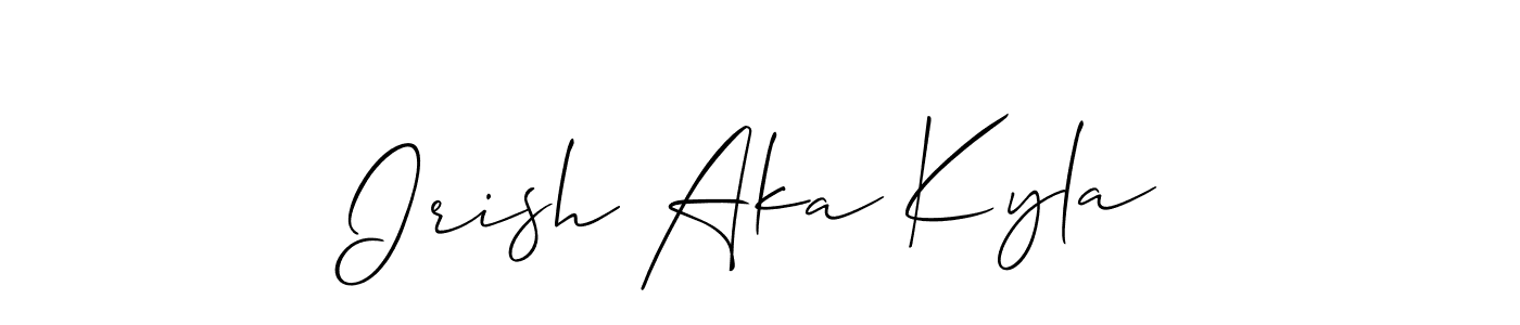 Make a short Irish Aka Kyla signature style. Manage your documents anywhere anytime using Allison_Script. Create and add eSignatures, submit forms, share and send files easily. Irish Aka Kyla signature style 2 images and pictures png