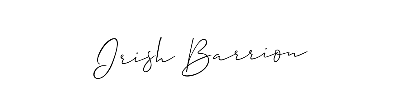 Irish Barrion stylish signature style. Best Handwritten Sign (Allison_Script) for my name. Handwritten Signature Collection Ideas for my name Irish Barrion. Irish Barrion signature style 2 images and pictures png