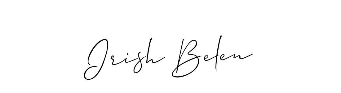 Design your own signature with our free online signature maker. With this signature software, you can create a handwritten (Allison_Script) signature for name Irish Belen. Irish Belen signature style 2 images and pictures png