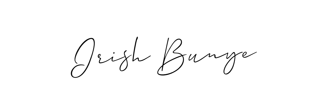 Also we have Irish Bunye name is the best signature style. Create professional handwritten signature collection using Allison_Script autograph style. Irish Bunye signature style 2 images and pictures png