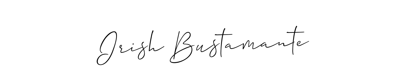 The best way (Allison_Script) to make a short signature is to pick only two or three words in your name. The name Irish Bustamante include a total of six letters. For converting this name. Irish Bustamante signature style 2 images and pictures png