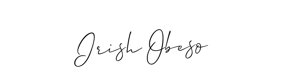 How to make Irish Obeso signature? Allison_Script is a professional autograph style. Create handwritten signature for Irish Obeso name. Irish Obeso signature style 2 images and pictures png