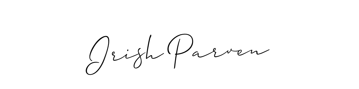 Make a short Irish Parven signature style. Manage your documents anywhere anytime using Allison_Script. Create and add eSignatures, submit forms, share and send files easily. Irish Parven signature style 2 images and pictures png
