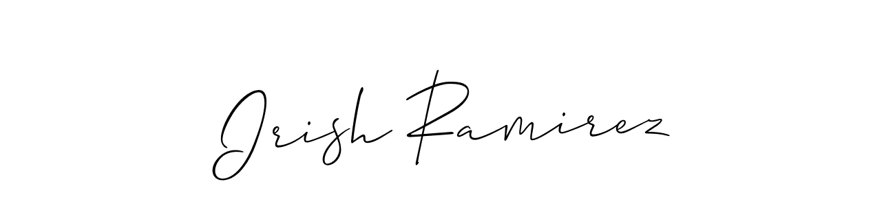 How to Draw Irish Ramirez signature style? Allison_Script is a latest design signature styles for name Irish Ramirez. Irish Ramirez signature style 2 images and pictures png