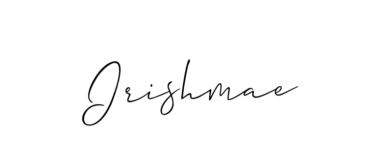 It looks lik you need a new signature style for name Irishmae. Design unique handwritten (Allison_Script) signature with our free signature maker in just a few clicks. Irishmae signature style 2 images and pictures png