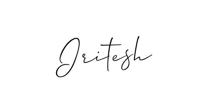 Allison_Script is a professional signature style that is perfect for those who want to add a touch of class to their signature. It is also a great choice for those who want to make their signature more unique. Get Iritesh name to fancy signature for free. Iritesh signature style 2 images and pictures png