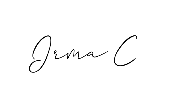 How to make Irma C signature? Allison_Script is a professional autograph style. Create handwritten signature for Irma C name. Irma C signature style 2 images and pictures png