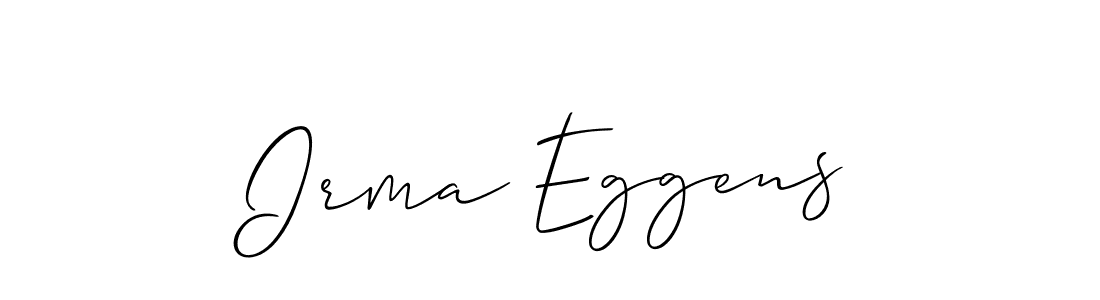 Similarly Allison_Script is the best handwritten signature design. Signature creator online .You can use it as an online autograph creator for name Irma Eggens. Irma Eggens signature style 2 images and pictures png