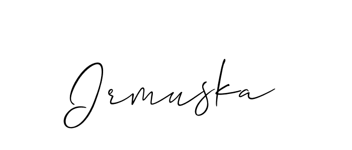Make a short Irmuska signature style. Manage your documents anywhere anytime using Allison_Script. Create and add eSignatures, submit forms, share and send files easily. Irmuska signature style 2 images and pictures png