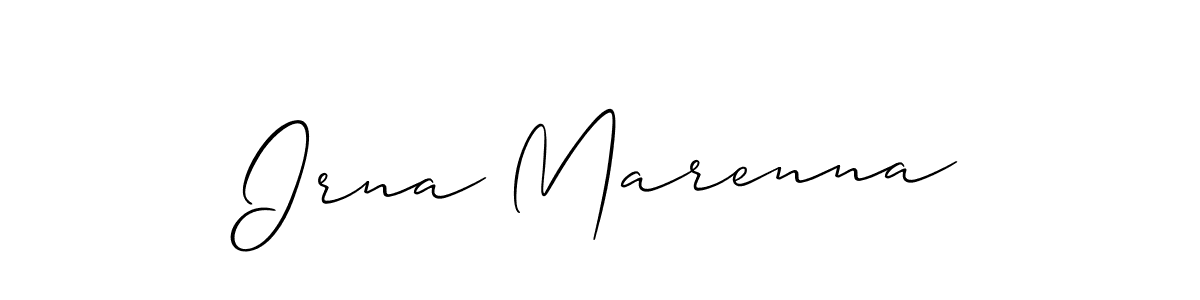 Design your own signature with our free online signature maker. With this signature software, you can create a handwritten (Allison_Script) signature for name Irna Marenna. Irna Marenna signature style 2 images and pictures png