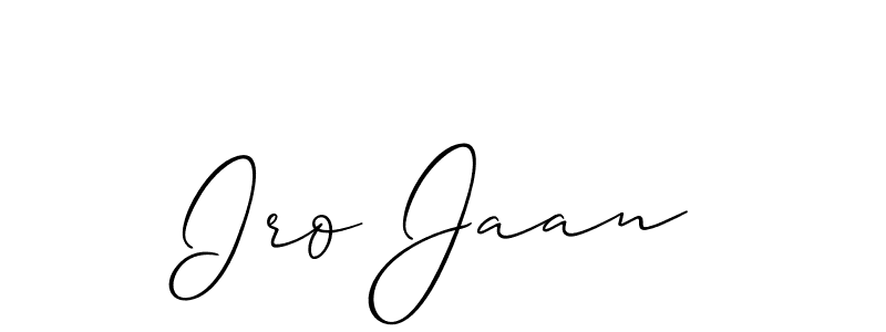 Similarly Allison_Script is the best handwritten signature design. Signature creator online .You can use it as an online autograph creator for name Iro Jaan. Iro Jaan signature style 2 images and pictures png