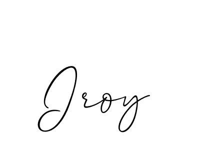 The best way (Allison_Script) to make a short signature is to pick only two or three words in your name. The name Iroy include a total of six letters. For converting this name. Iroy signature style 2 images and pictures png