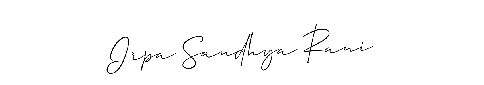Make a beautiful signature design for name Irpa Sandhya Rani. Use this online signature maker to create a handwritten signature for free. Irpa Sandhya Rani signature style 2 images and pictures png
