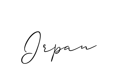 Similarly Allison_Script is the best handwritten signature design. Signature creator online .You can use it as an online autograph creator for name Irpan. Irpan signature style 2 images and pictures png