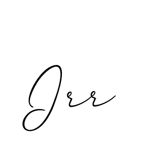 Make a beautiful signature design for name Irr. With this signature (Allison_Script) style, you can create a handwritten signature for free. Irr signature style 2 images and pictures png