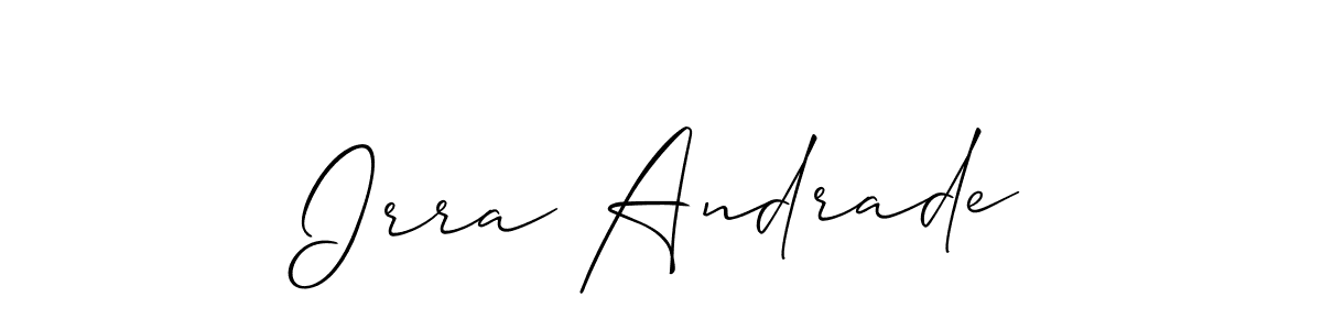 Also we have Irra Andrade name is the best signature style. Create professional handwritten signature collection using Allison_Script autograph style. Irra Andrade signature style 2 images and pictures png